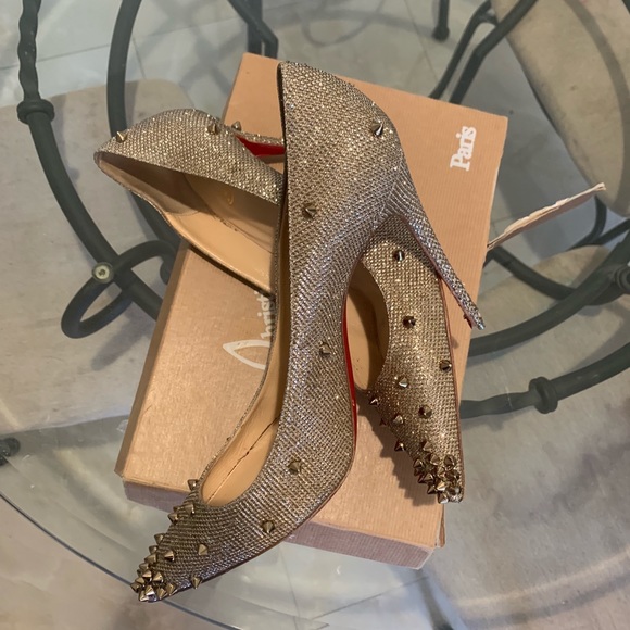 Christian Louboutin Spiked glitter heels - Picture 5 of 7